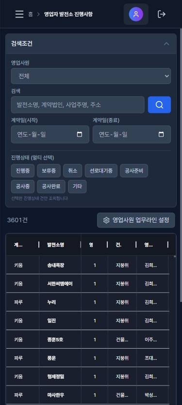 영업관리 ERP mockup 13
