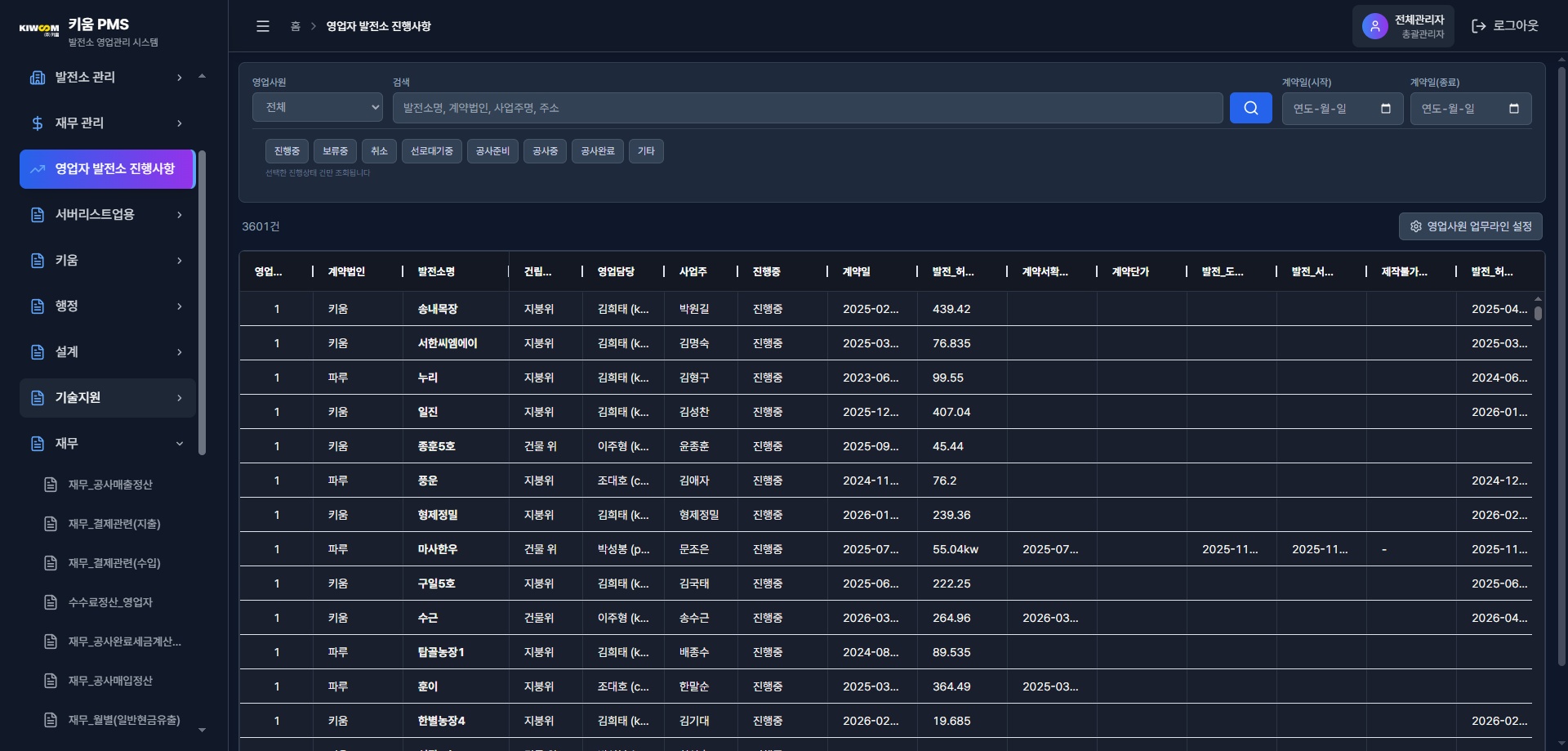 영업관리 ERP mockup 12