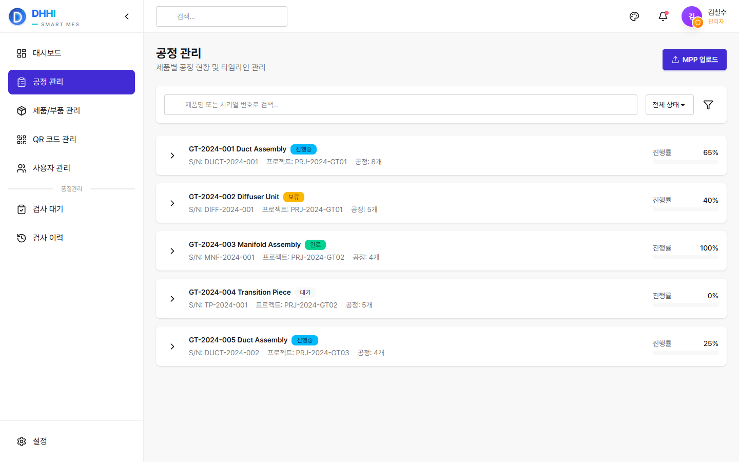 DHHI Smart MES mockup 9